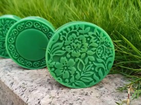 Molde silicona 4 circulos decorados